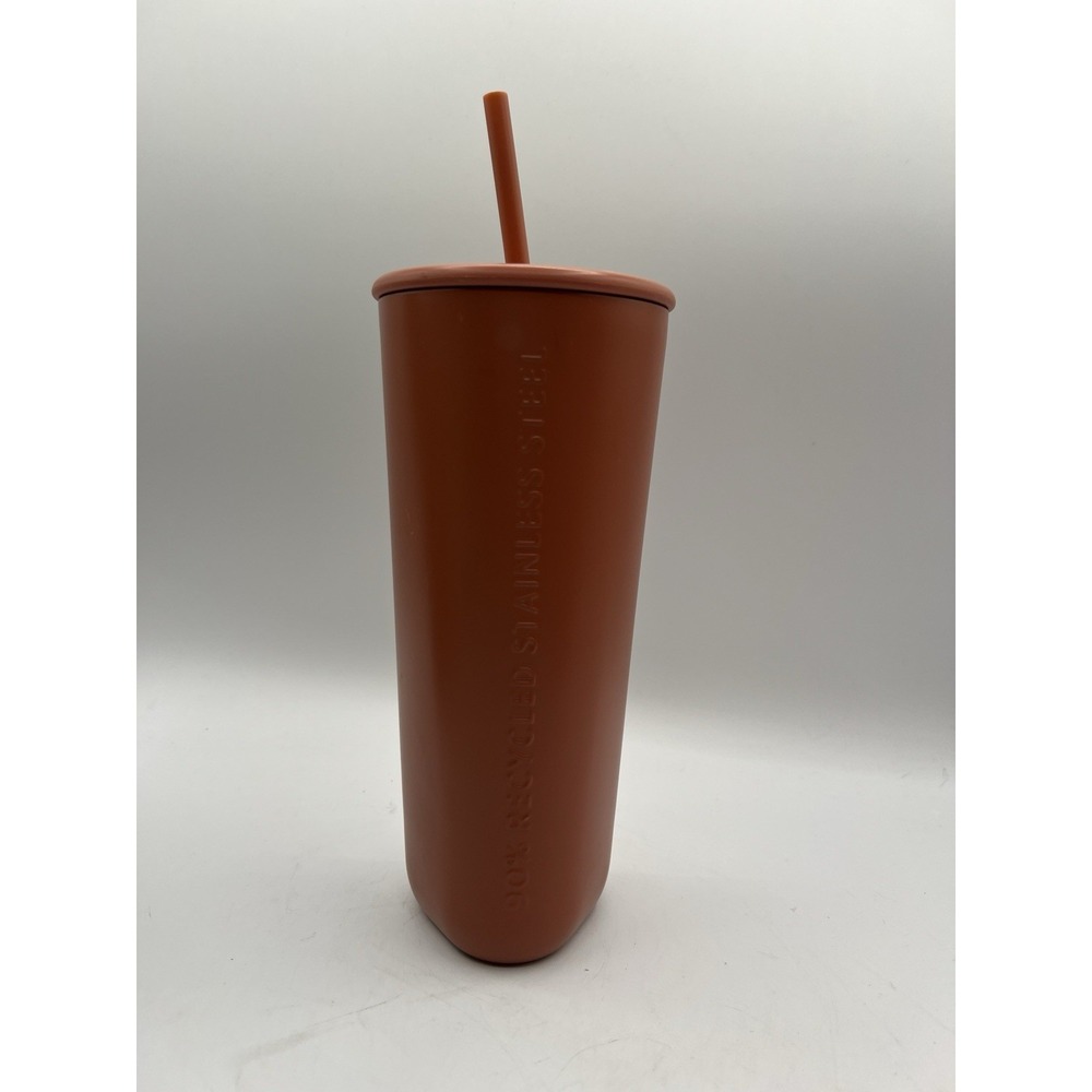 🌟 Starbucks Matte Terracotta Tumbler w/Straw 24 oz - 100% Recycled Materials 🌟